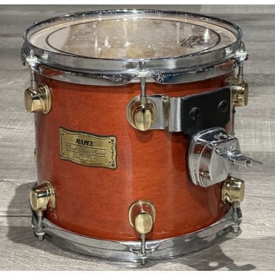 Used Mapex Orion Classic 4pc Drum Set Transparent Red Amber w/Maple Deluxe Snare image 8