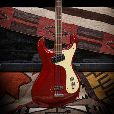 1965 Mosrite Ventures Bass "Candy Apple Red" image 2