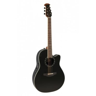 OVATION 2771AX-5-G Standard Balladeer Roundback Elektro-Akustik-Gitarre, black gloss for sale