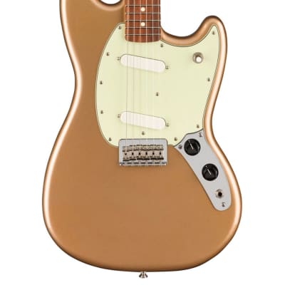 Fender Player Mustang Electric Guitar With Pau Ferro Fingerboard Firemist Gold image 4