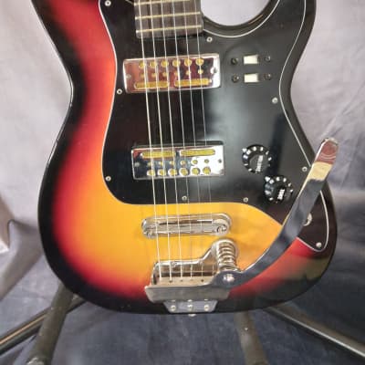 Teisco Vintage Made in Japan Solid Body Electric Guitar 1960s - Red Burst image 1