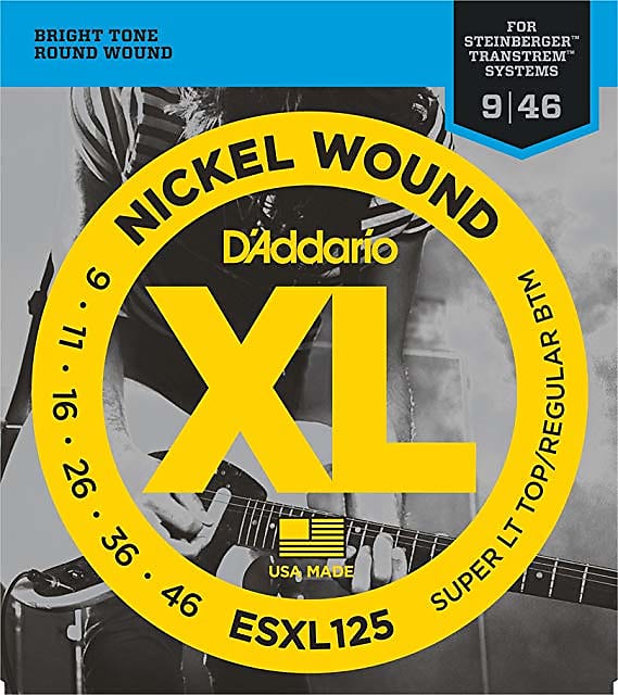 New D'Addario ESXL125 Steinberger Double Ball-End TransTrem Guitar Strings - ESXL125 - HeadlessUSA image 1