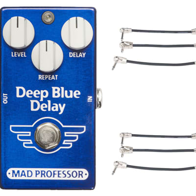 Mad Professor Deep Blue Delay + 2x Gator Patch Cable 3 Pack image 1