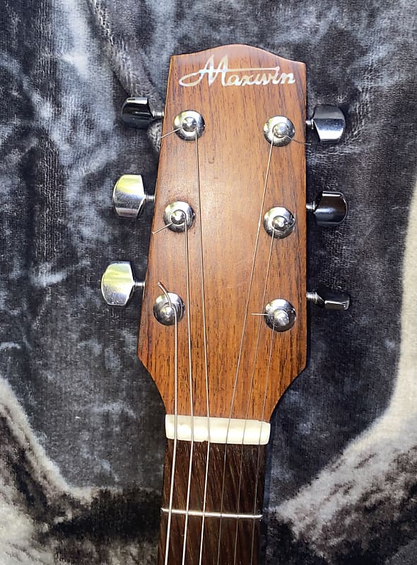 Maxwin E-100 Acoustic guitar 70's Natural | Reverb