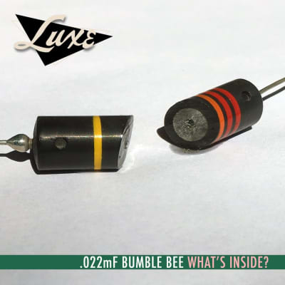 Luxe BumbleBee Capacitors Repro Oil-Filled .022uF - Matched Pair for Historic Les Paul R9, R8, '59… image 7
