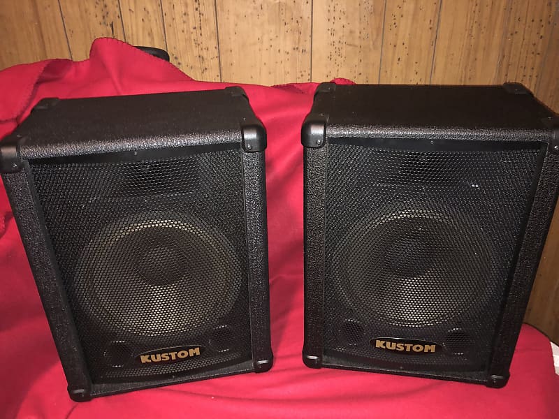 Pair of Kustom KSC10 speakers 2005 or 2006 Black Reverb