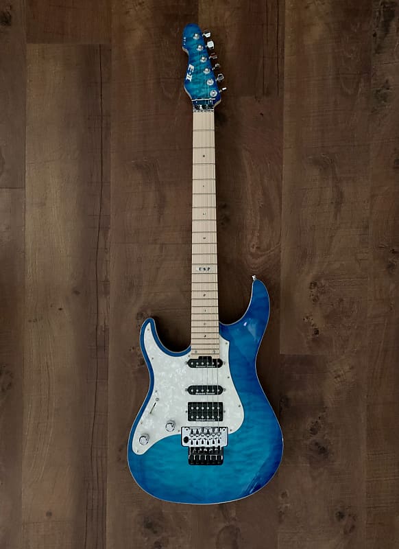 ESP E-II ST-1 QM Lefthand Aqua Marine | Reverb