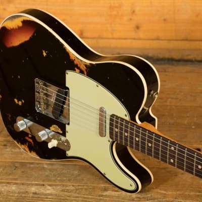 Fender Custom Shop LTD '60 Tele Custom Heavy Relic Aged Black over Chocolate 3TSB image 5
