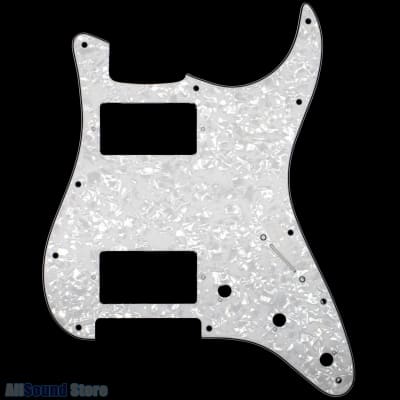 3-Ply WHITE PEARLOID Pickguard for HH 2 Humbuckers Fender® Stratocaster® Strat USA MIM 11-Hole
