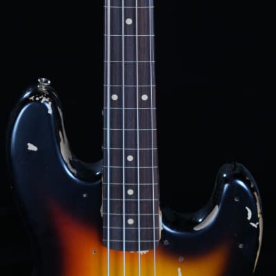 Fender Custom Shop Jaco Pastorius Relic Fretless Jazz Bass Guitar 3-Color Sunburst image 5
