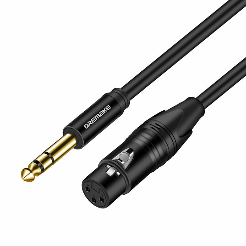 Trs 1/4 Inch 6.35Mm/6.5Mm To Xlr Female Balanced Interconnect Audio Cable,  40Ft 3Pin Xlr To Quarter Inch Mic Cable For Microphone, Mixer, Guitar, Amp,  Speakers - Black