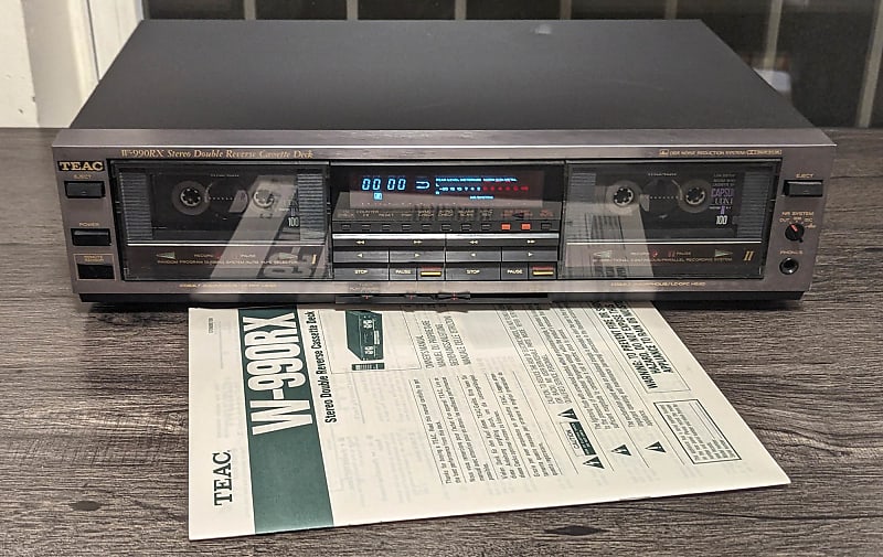 TEAC W-990RX Stereo Double Auto Reverse Cassette Deck -The