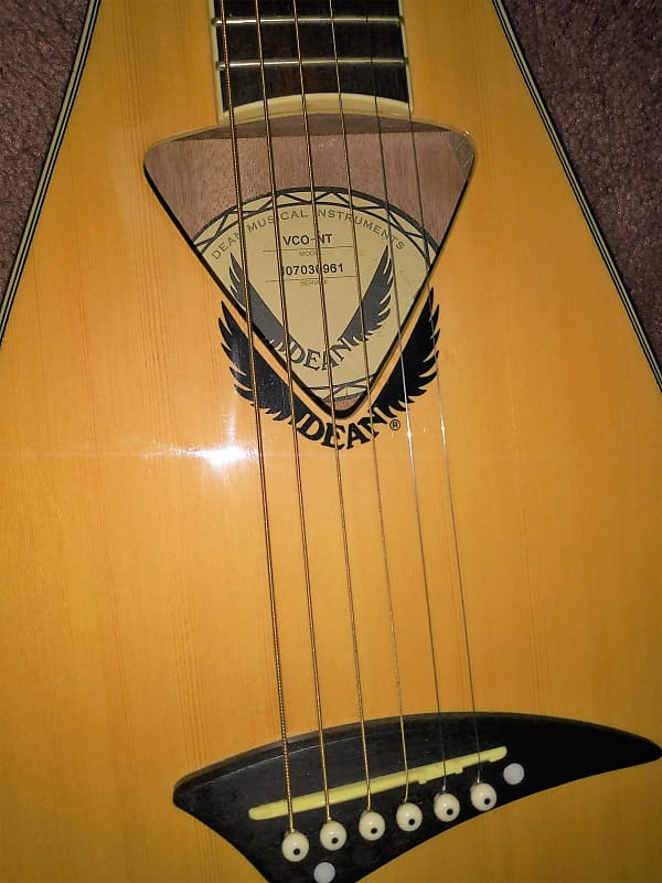 Dean Flying V Acoustic Electric Guitar VCO-NT Natural Excellent condition  RARE