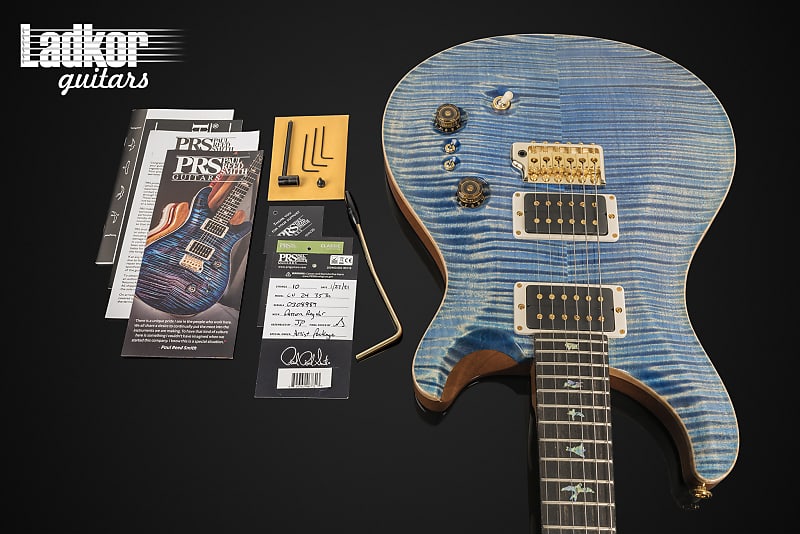 2021 PRS Custom 24 35th Anniversary Artist Package Faded Blue Jean Limited  Edition NEW rare pattern