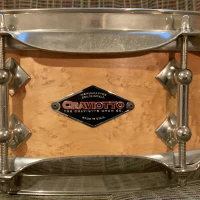 Craviotto 4x14 Birdseye Maple snare drum. From Craviotto’s collection 2004 image 4
