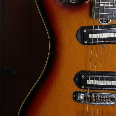 Teisco DG-67 Solidbody 1960's Sunburst Made in Japan image 5