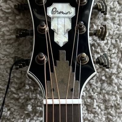 D'Angelico Premier Lexington Dreadnought Acoustic Electric Guitar Black Cherry image 5