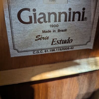 Giannini Estudo GWNE6 3/4 Size Classical Acoustic Guitar image 7