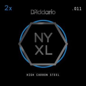 D'Addario NYXL 2-Pack Plain Steel Guitar Strings .011