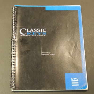 E-MU Systems Classic Keys Analog Keyboards Operation Manual [Three Wave Music]