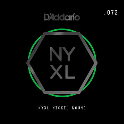 D'Addario NYNW072 NYXL Nickel Wound Electric Guitar Single String, .072 image 1