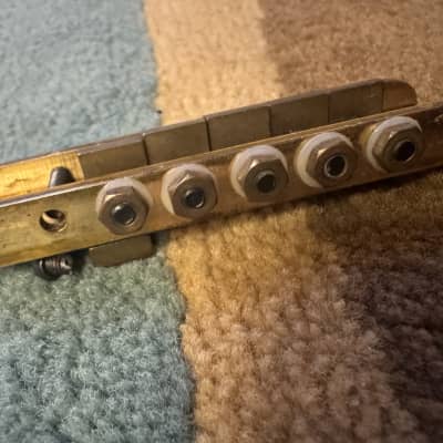 Alembic Stars Guitars Brass bridge [1 screw 1 washer 1 nut missing] image 2
