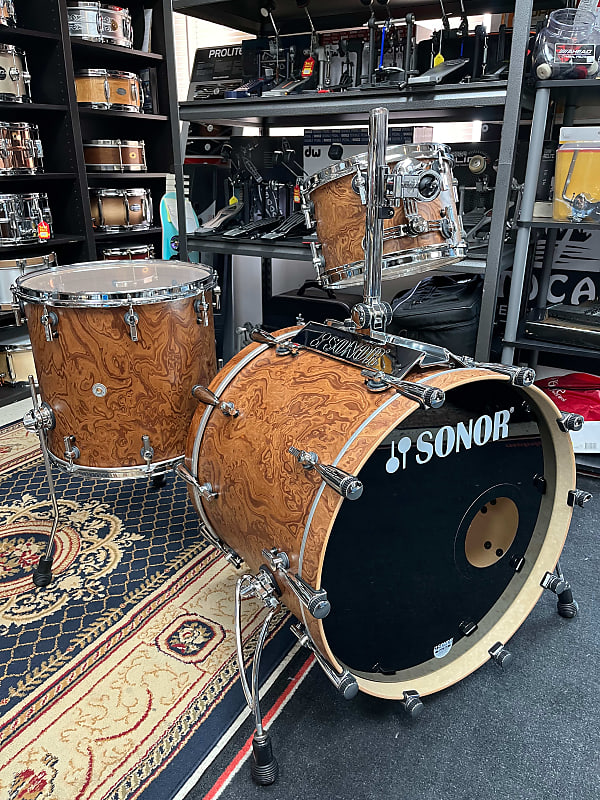 Sonor SQ2 Walnut Roots Semi Gloss 3pc (12, 16, 22 kick), | Reverb