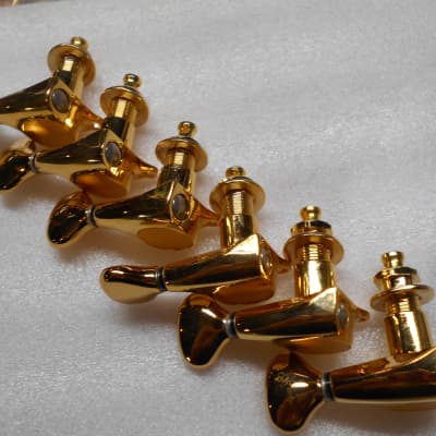 Gotoh 510 Mini Tuning Keys 6 Inline Left Handed Gold image 1