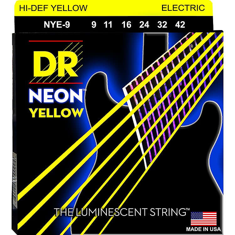 DR Neon Yellow Electric strings NYE-9 image 1