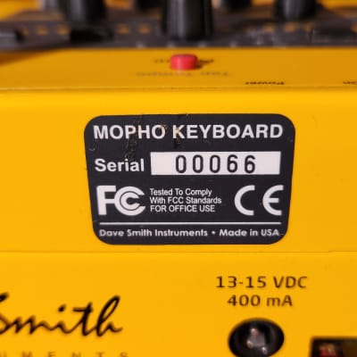 Dave Smith Instruments Mopho 32-Key Monophonic Synthesizer Yellow & Wood Sides w/ Power Supply image 10