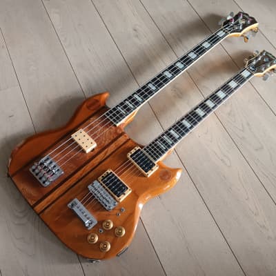 Hoyer Double Neck Bass and Guitar 1970s - Natural image 2