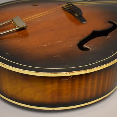 1950s-60s Harmony H1215 Archtop Tenor Guitar Sunburst image 7