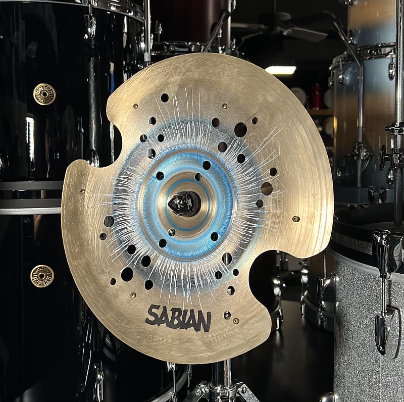 Rare Sabian Prototype XS 15" Blue Effects China Cymbal Reverb