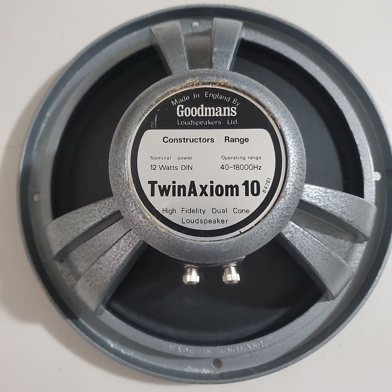 Goodmans Twin Axiom 10 Dual Cone Speaker 60's Gray | Reverb