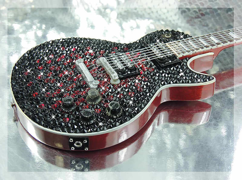 Slash Gibson Les Paul 1:4 miniature replica Vermillion Burst 2024 - Swarovski Crystals image 1