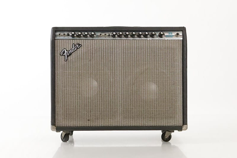 1975 Fender Twin Reverb Silverface Tube Guitar Amplifier Orange 