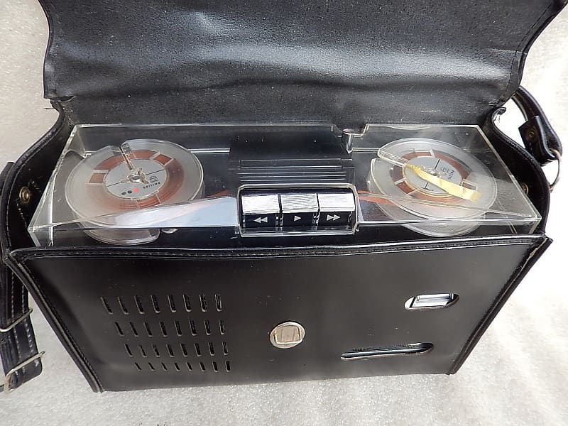 Rare Vintage Philips N4200 /00 Journalist Reel to Reel Tape Recorder in  Leather case-Video