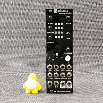 After Later Audio uBurst - Mutable Instruments Micro Clouds Clone - Textured Black Magpie Panel. image 2