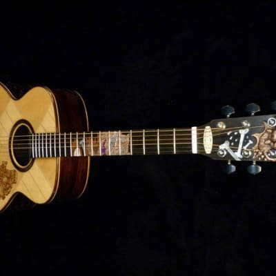 Blueberry Handmade Grand Concert Acoustic Guitar Bulldog for sale