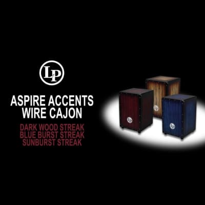 LP Aspire Accents Cajon Blue Burst Streak image 3