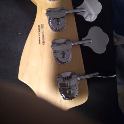 Fender American Performer Precision Bass 2020 - Black & Blue image 4