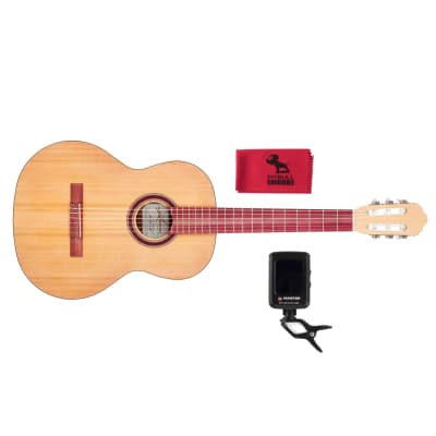 Kremona Green Glove Series S65C GG Nylon-String Acoustic Guitar, Red Cedar Top w/ Tuner & Cloth for sale