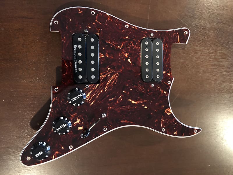 Fender Stratocaster Loaded Pickguard Duncan Trembucker Reverb