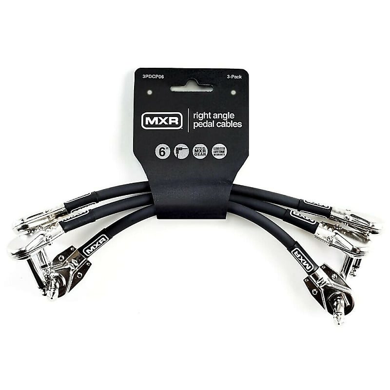 MXR MXR Patch Cable 3-Pack 6 in 6 in. Black image 1
