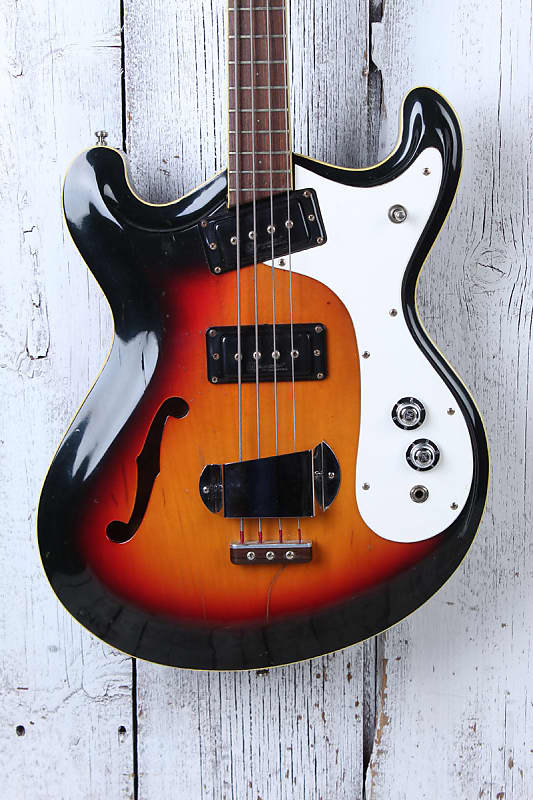 Mosrite Vintage 1960's S#0021 Combo Mark X Ventures Style Electric Bass Guitar w Case image 1