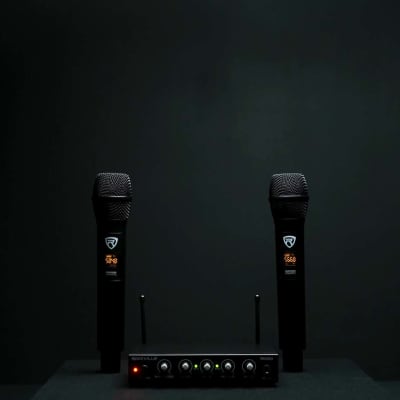 Rockville RKI60 Dual UHF 8 Chan Wireless Microphone Karaoke