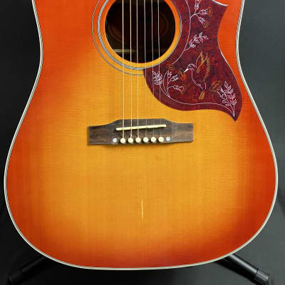 Epiphone 'Inspired by Gibson' Hummingbird Acoustic-Electric Guitar Aged Cherry Sunburst image 2