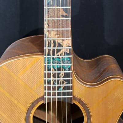 Blueberry NEW IN STOCK Handmade Acoustic Guitar Grand Concert Eagles image 3