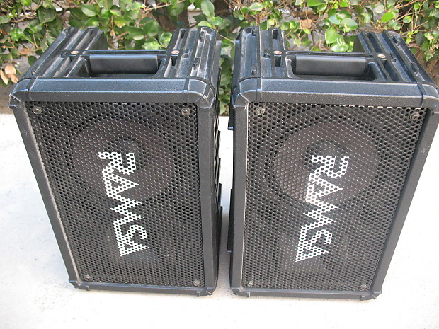 Two Ramsa WS-A80 2002 Black 160 watt speakers