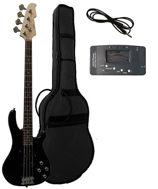 Kit Electric Bass - Basso Elettrico Nuovo con Custodia + Cavo Jack +  Accordatore